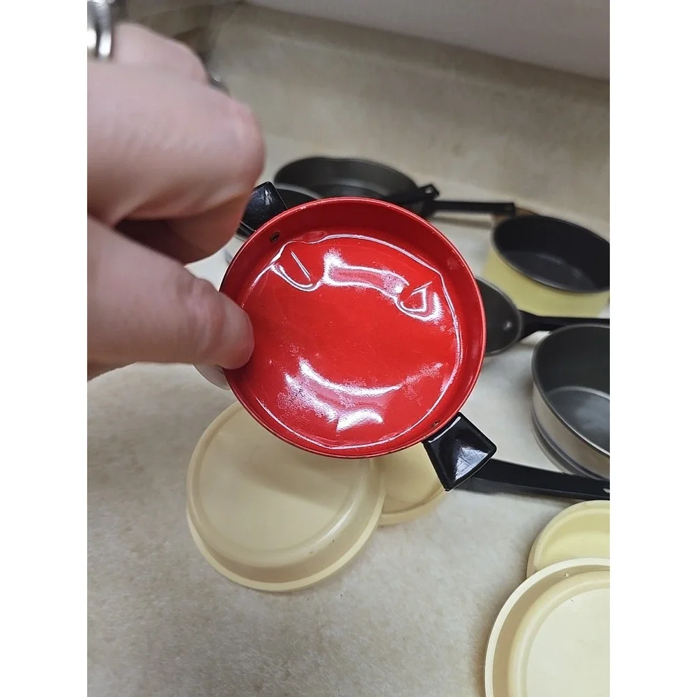Set of Vtg Assorted Pretend Play Doll Saucepans Frying Pans Kitchen Cookware